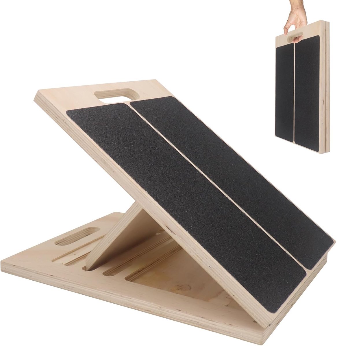 schuine plank, verstelbare kuit stretch plank, draagbare Incline Board voor stretching/squat wiggen, 5 posities, 15,5 “X 11,5”