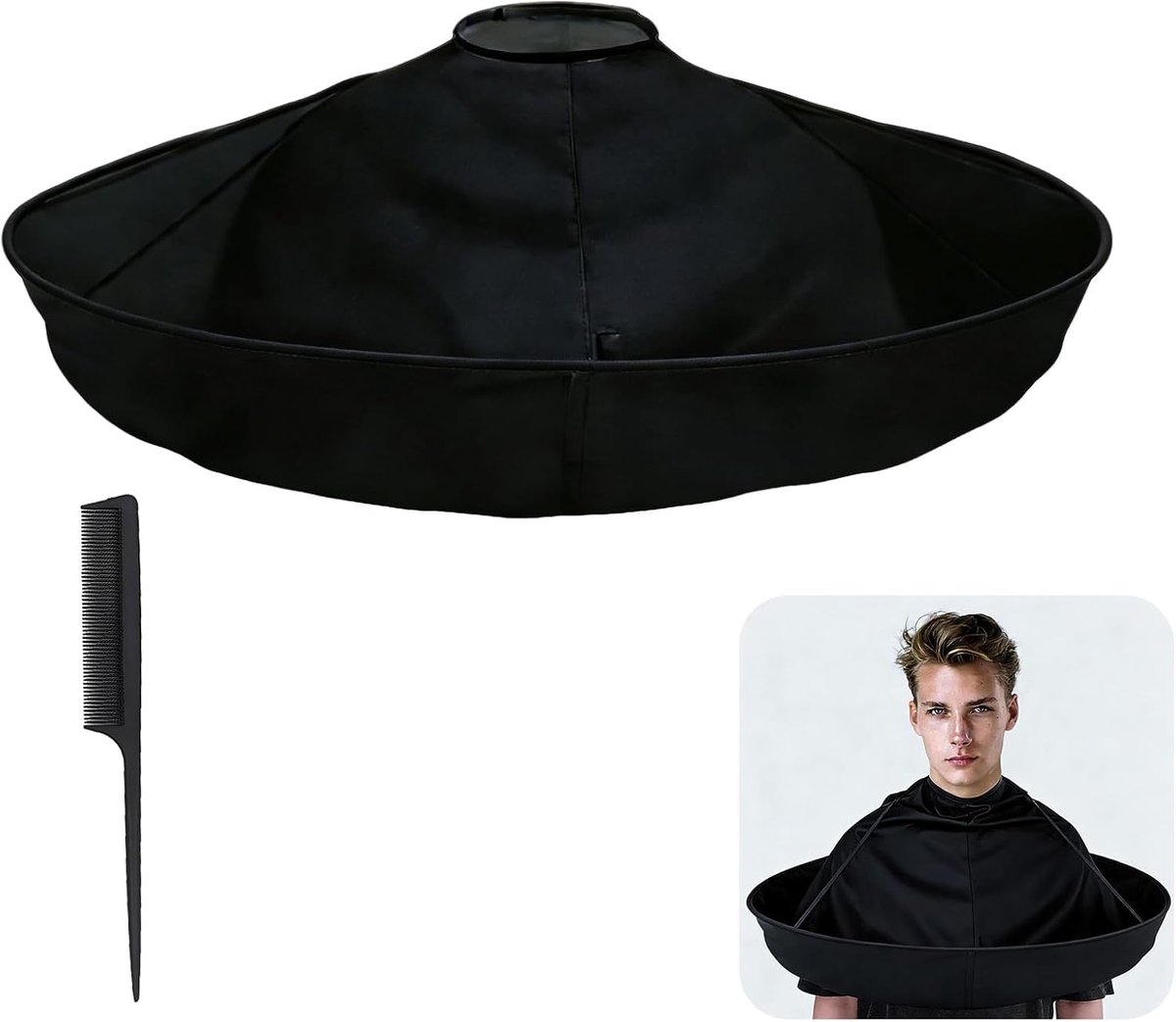 Verstelbare en Opvouwbare Paraplucap, Waterdicht, met Spitse Kam Inbegrepen, voor Kleuring, Permanente en Baardtrimmen, 60 cm Diameter