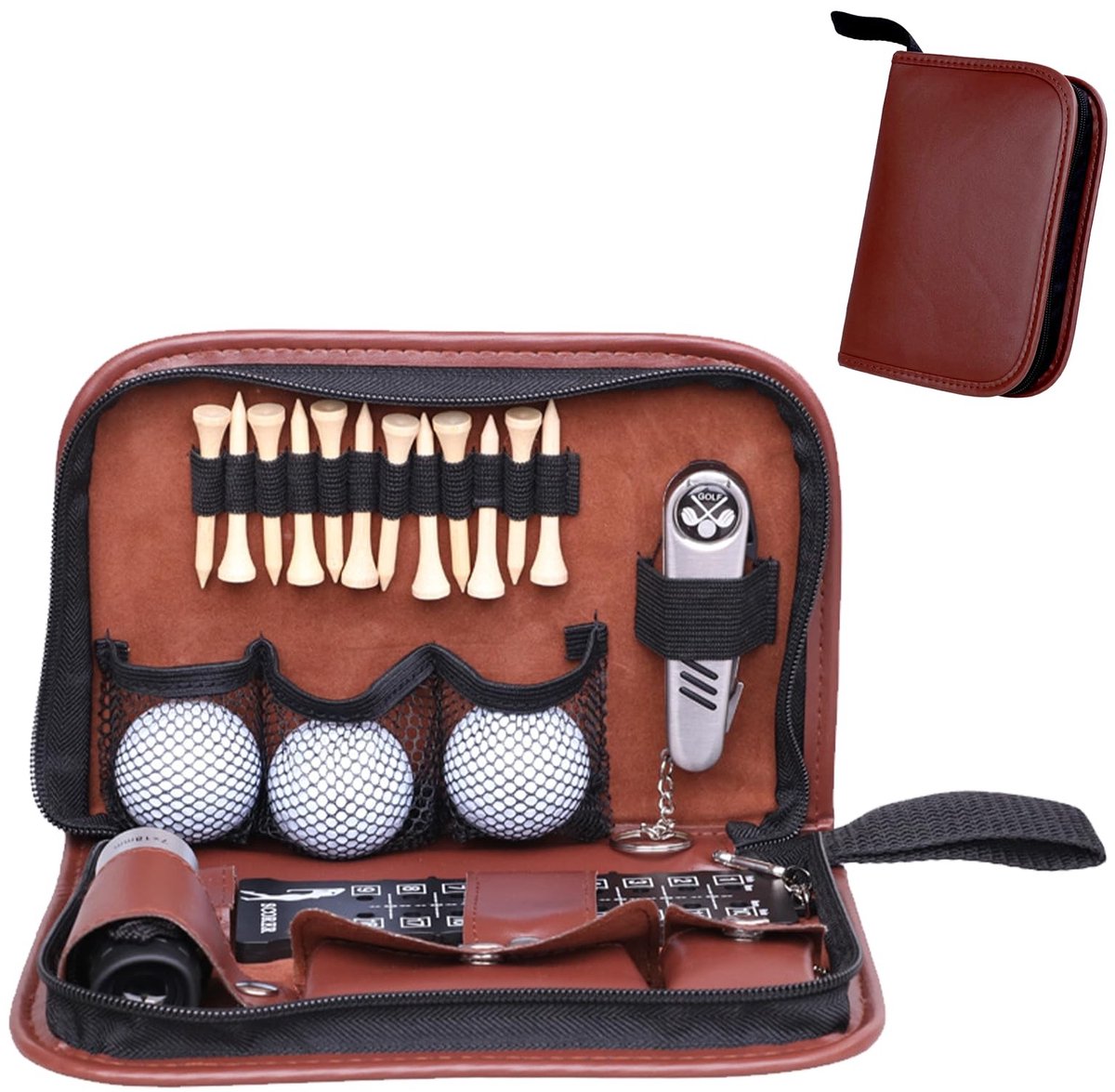 Omgoods - Golf Accessoire Set voor Mannen en Vrouwen - Multifunctionele 7-in-1 Tas