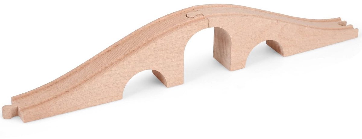 Omgoods - Houten Spoorbaan met Accessoires, Brug en Tunnel - Voor Volwassenen