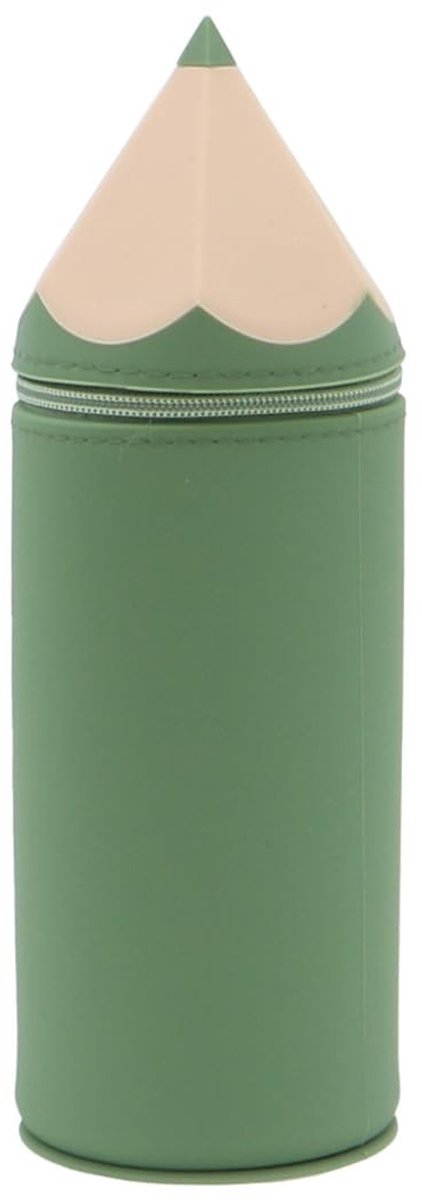 Omgoods - Silicone Pennendoos, Schattige Telescopische Waterdichte Penhouder - Groen