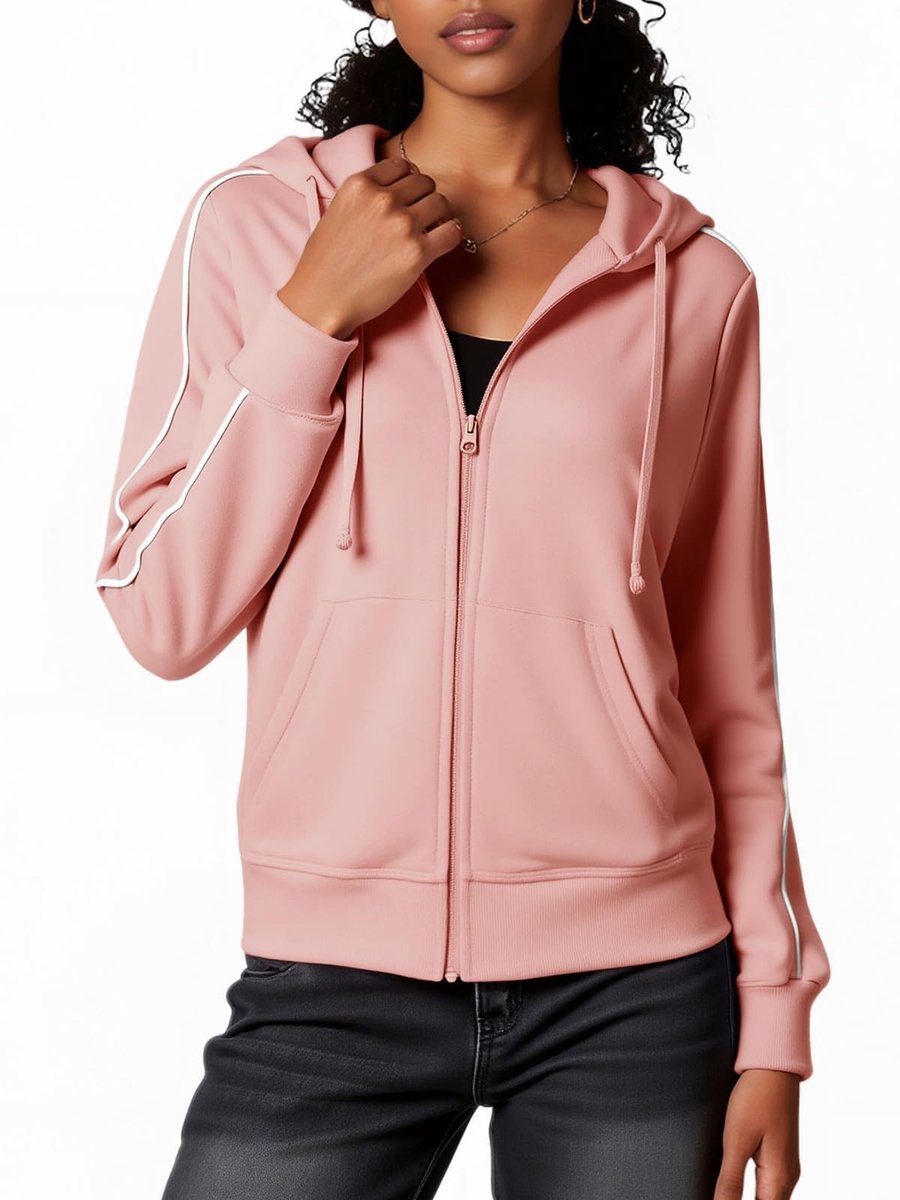 Omgoods - Dames Hoodie Met Rits - Sportieve Sweatjack Voor Elke Gelegenheid