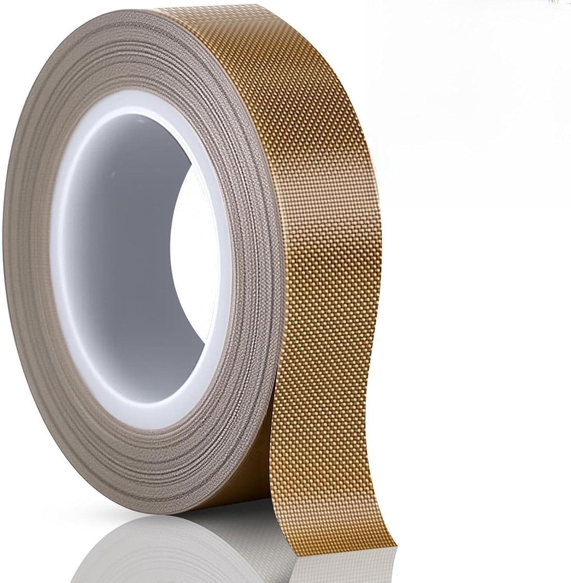 Tape, zelfklevend, 0,18 x 30 mm x 15 m, Teflontape, PTFE-band, teflonband, hittebestendig, hoge temperatuurband, glijband, hoge temperatuur, plakband voor vacuümmachine, impulsverzegelaar