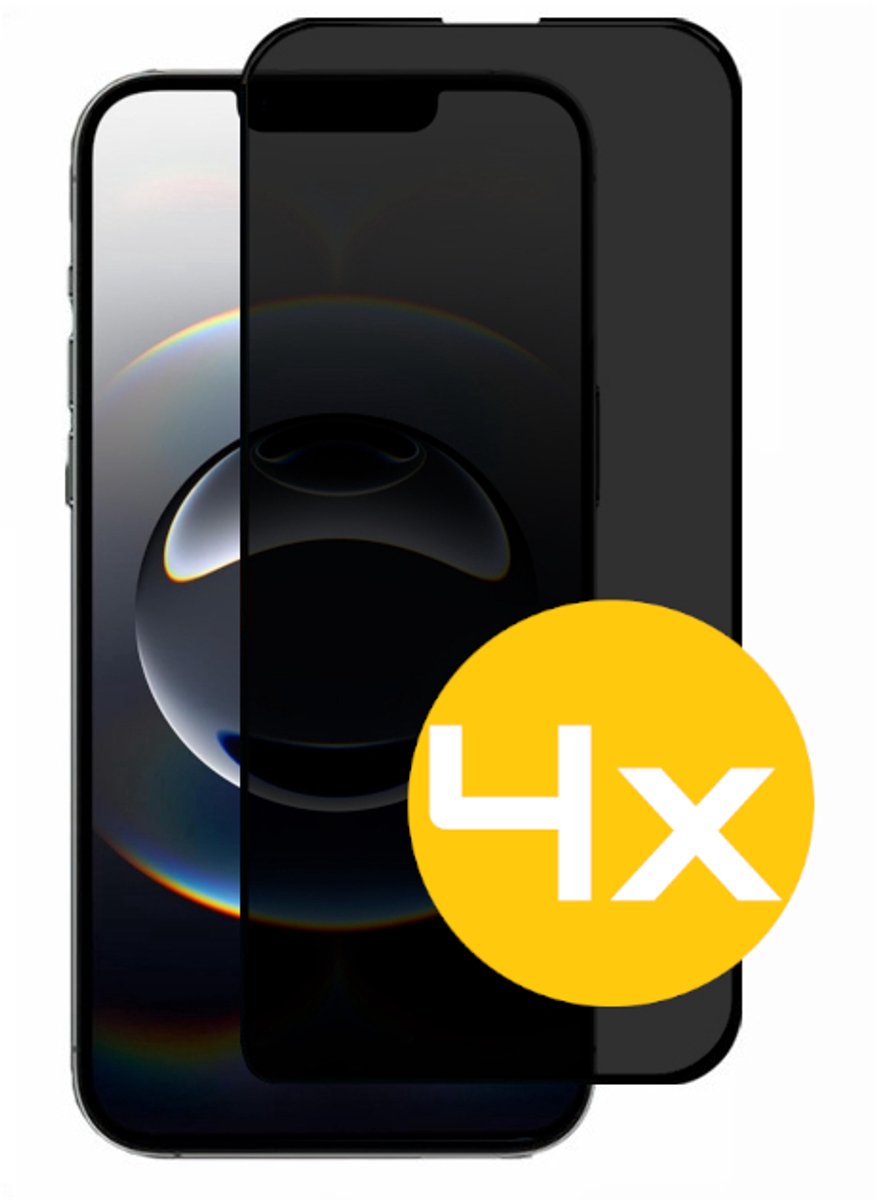 Privacy Screenprotector Geschikt Voor iPhone 16e / 17e - Volledige Beschermglas - 4 Stuks