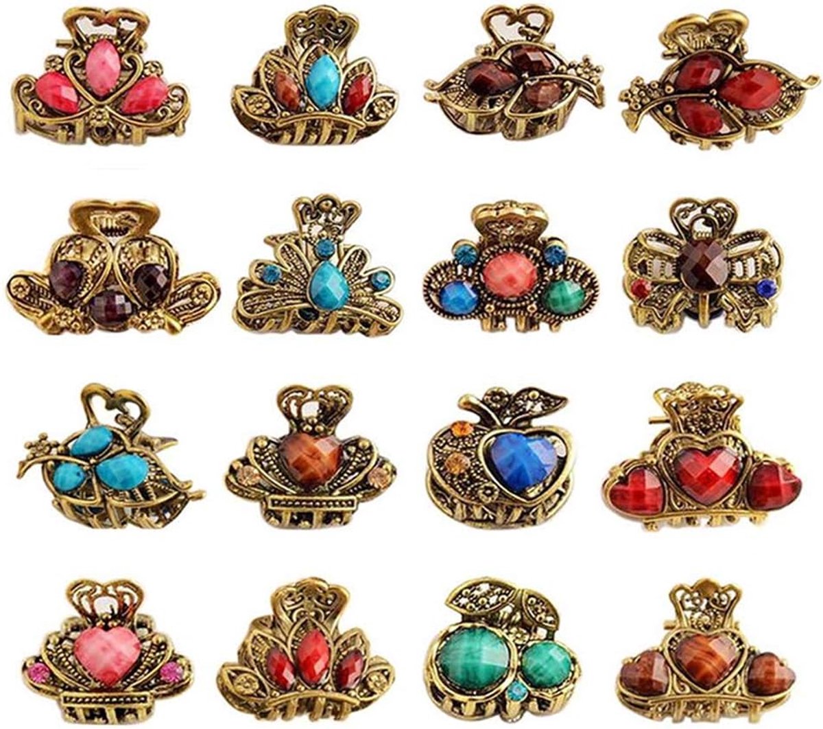 Haarspelden, Vintage en Kristallen Haarspelden voor Meisjes en Vrouwen, Haar-DIY Accessoires (Willekeurige Stijl)