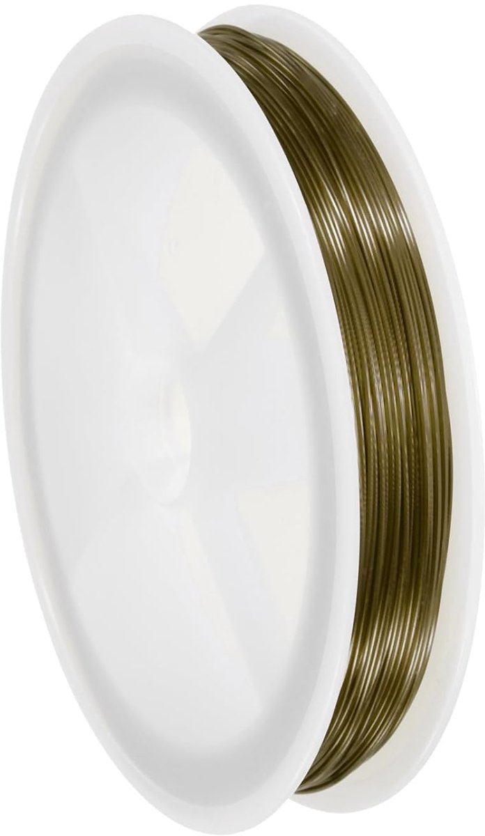 Draad voor het maken van sieraden, aanslagbestendige pareldraad voor het maken van sieraden, handwerk, brons, 60 m