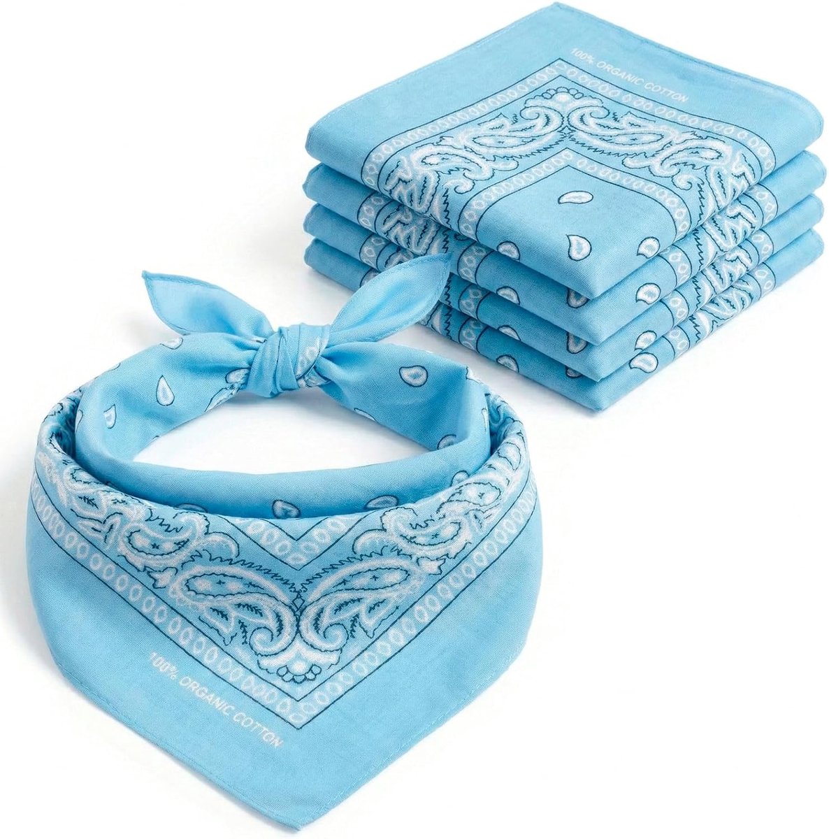 Bandana - 100% katoen en natuurlijke vezels - zacht, duurzaam en wasbaar in de machine - voor dames en heren - uniseks en kinderen