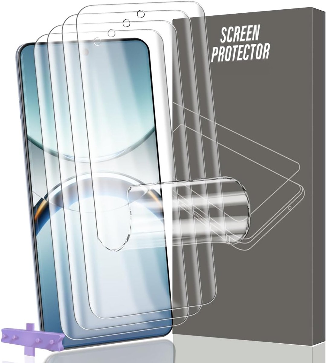 4 stuks beschermfolie voor Oppo Find X8 Pro [eenvoudige installatie en krasbestendig], volledige dekking hydrogelfolie, zelfherstellende flex-technologie, HD-helder, case-friendly