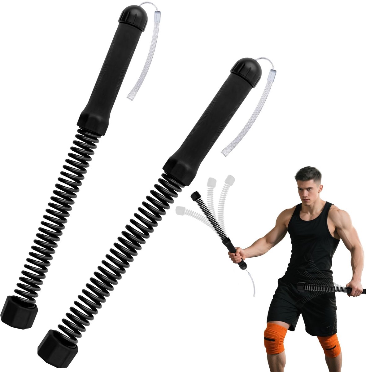 Omgoods - 2 Stuks Battle Ropes - Draagbare Zware Touwen voor Full-Body Training