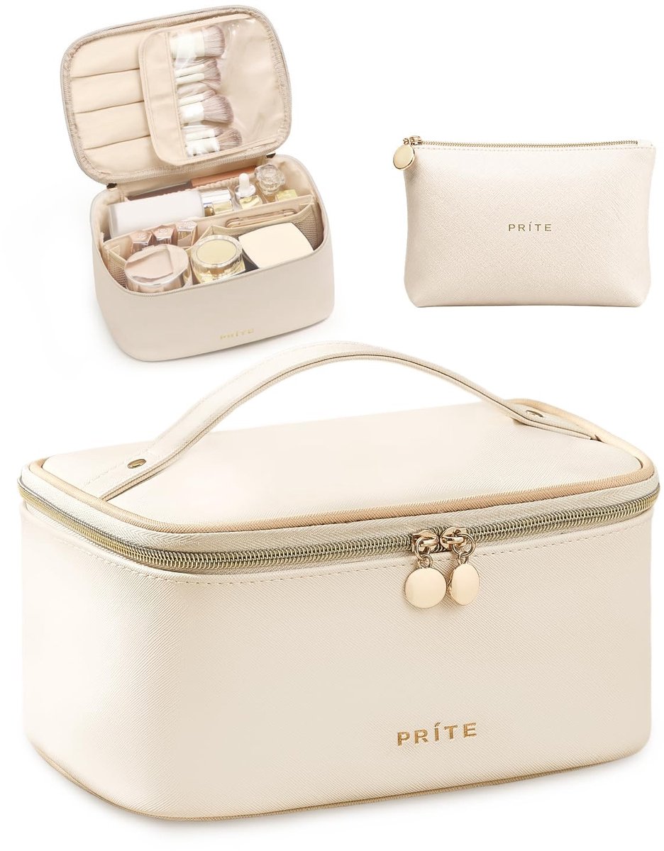 Omgoods - Grote Cosmetica Tas voor Vrouwen - Waterdichte Make-up Organizer met Verdeelstuk