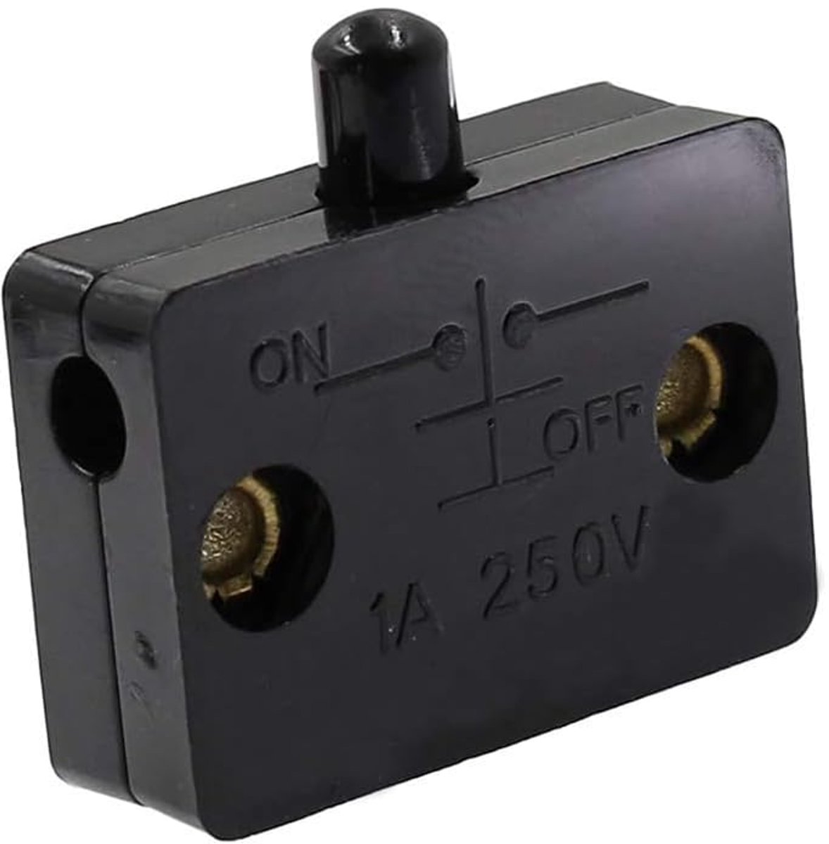 AANBRENGEN Schakelaar voor kasten | Contactschakelaar voor meubeldeur | Oppervlak drukschakelaar | 1A 250V, Zwart