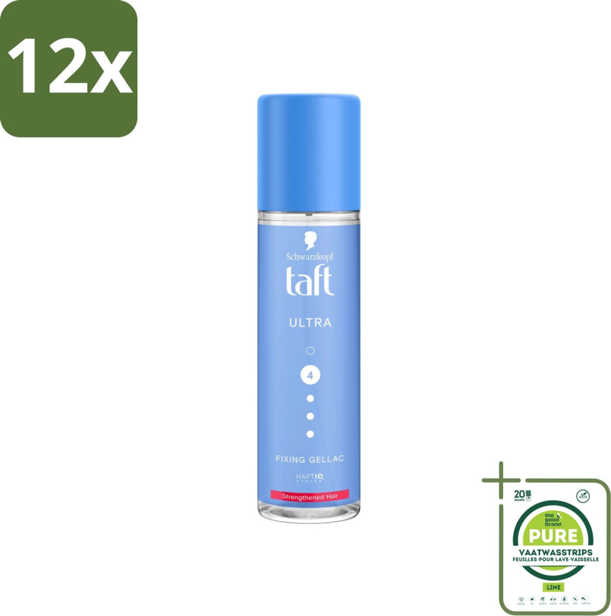 Taft - Ultra 4 - Fixing Gellax - Ultieme controle - 200 ml - Voordeelverpakking - 12 stuks - Haarspray - Stylingspray