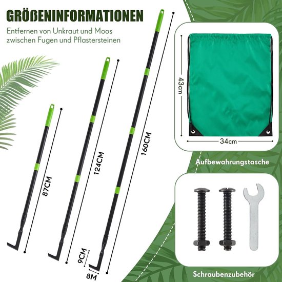 Onkruidschraper 60-160 cm met Handvat voor het Verwijderen van Onkruid en Mos tussen Voegen en Straatstenen van Merkloos	 — afbeelding 5