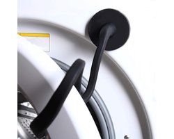 Deurstopper voor wasmachine met voorlader - Magnetische - Met 4.3cm magneetvoet - Verstelbaar en Flexibel - Verwijderbare - Deurhouder Wasmachine - Wasmachine Deurstopper - Houdt de deur van de wasmachine open om geurtjes te voorkomen - Zwart
