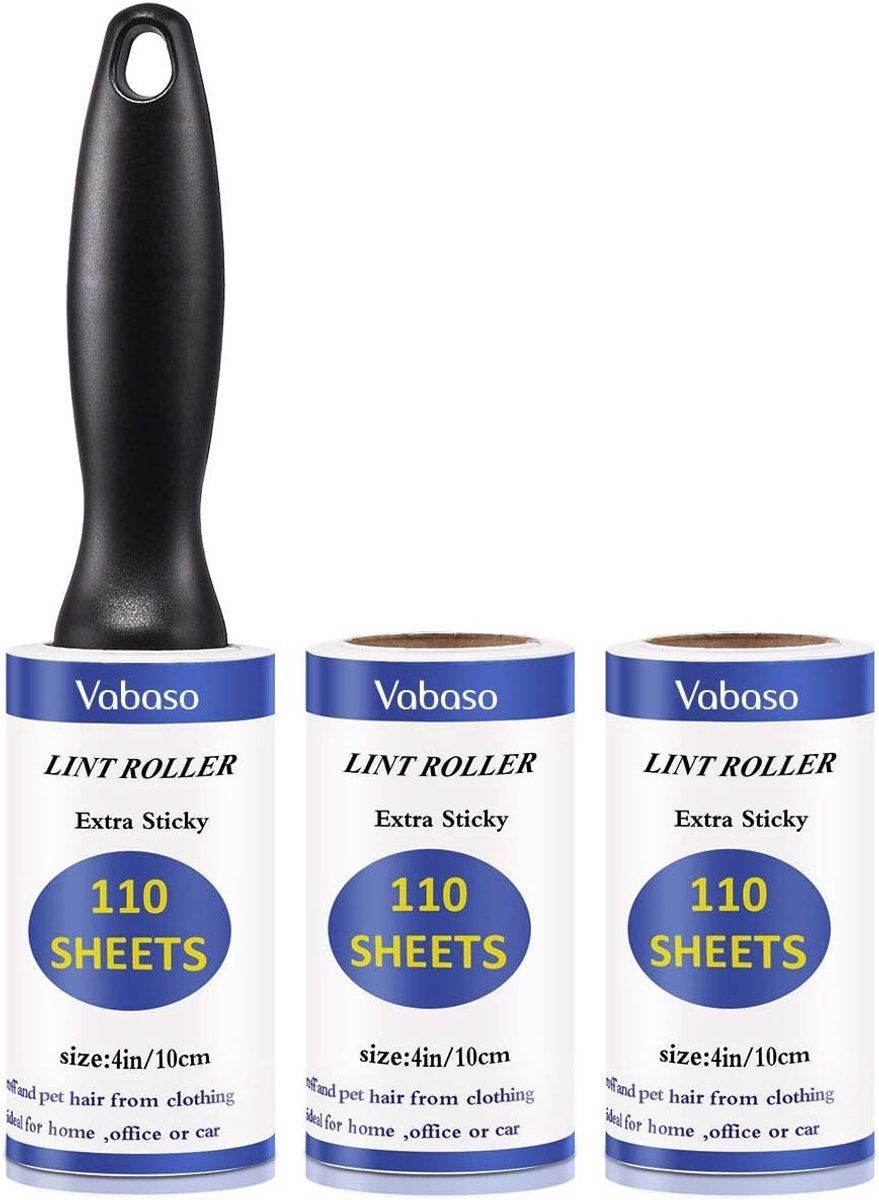 Pluisrol Set - 3 Navulrollen - 330 Vellen - 46,2 Meter - Voor Kleding en Meubels