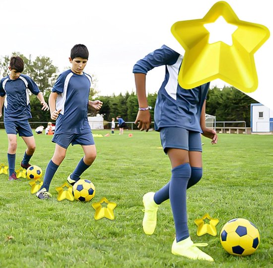 Sport Trainingskegels - Markering kegels - Veld Training - Stervormig ontwerp - 7 cm hoog - Geel — afbeelding 4