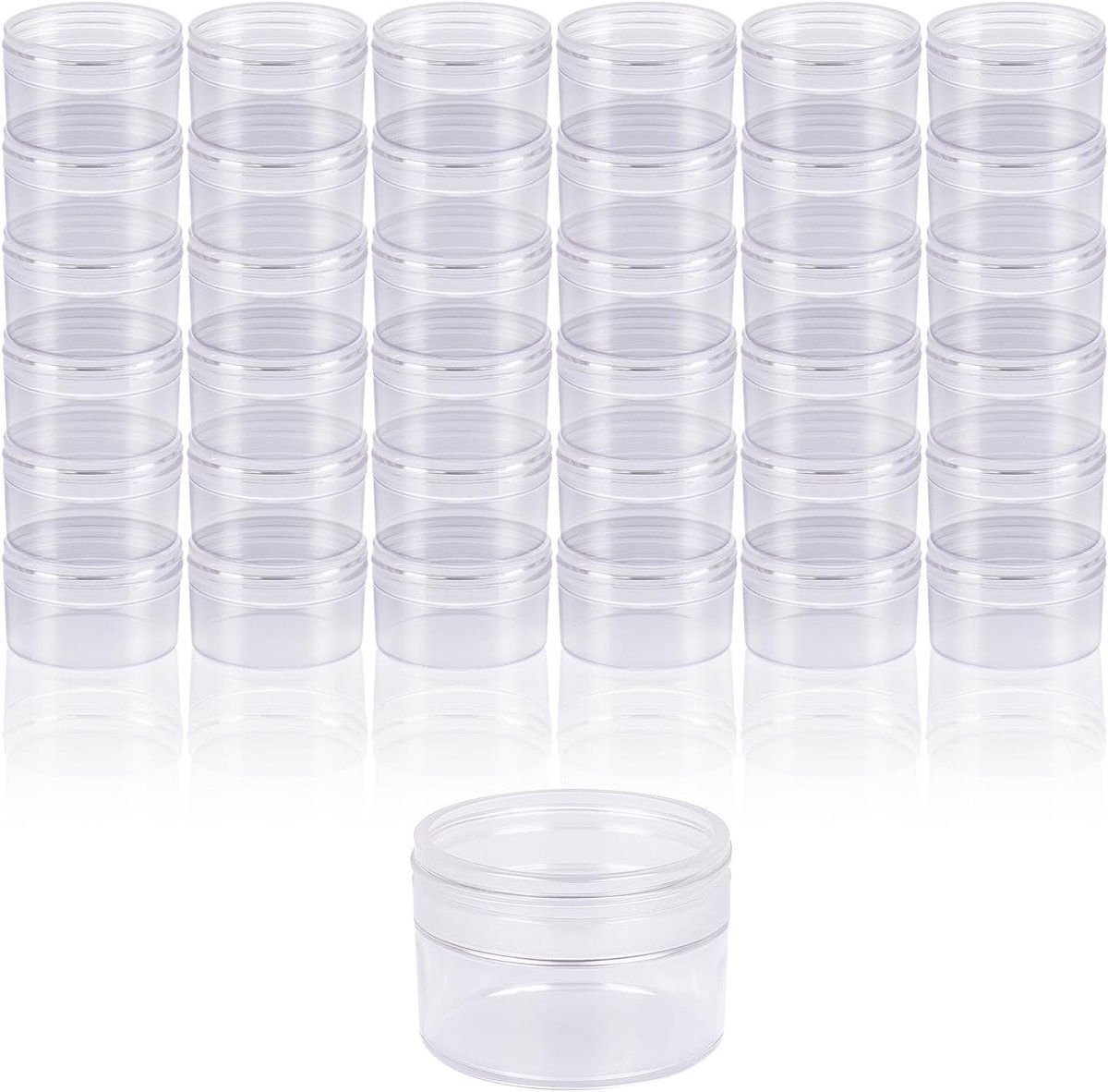 Plastic potjes 5 ml - 30 stuks - kleine kruik met schroefdeksel - ideaal voor reis en opslag - SnelShoppen