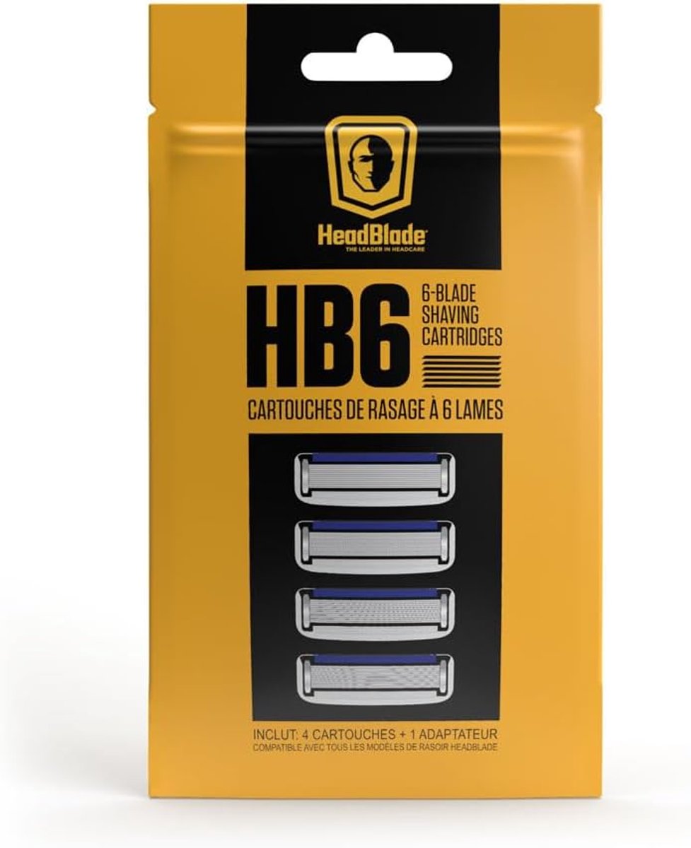 SnelShoppen - HB6 Vervangbladen voor Hoofdscheerapparaat - 6 Mesjes per Cartridge - Voor de Gladste Scheerbeurt - Geschikt voor MOTO, ATX, S4 Shark en