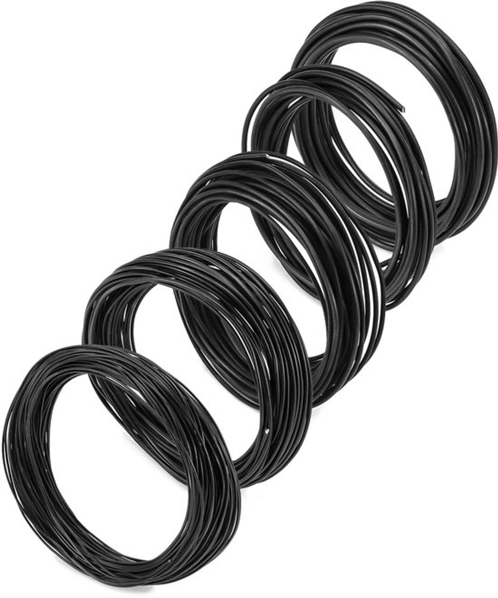 ® 5 maten bonsaidraad geanodiseerd aluminiumdraad voor planten en bomen, 1,0 mm/1,5 mm/2,0 mm/2,5 mm/3,0 mm, 40 meter totaal