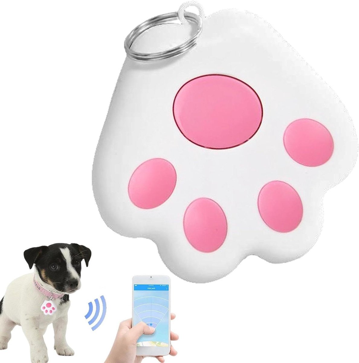 Anti-verlies apparaat - Huisdier tracker - Voorwerpen terugvinden - Nauwkeurige positionering - 10 mm - Roze