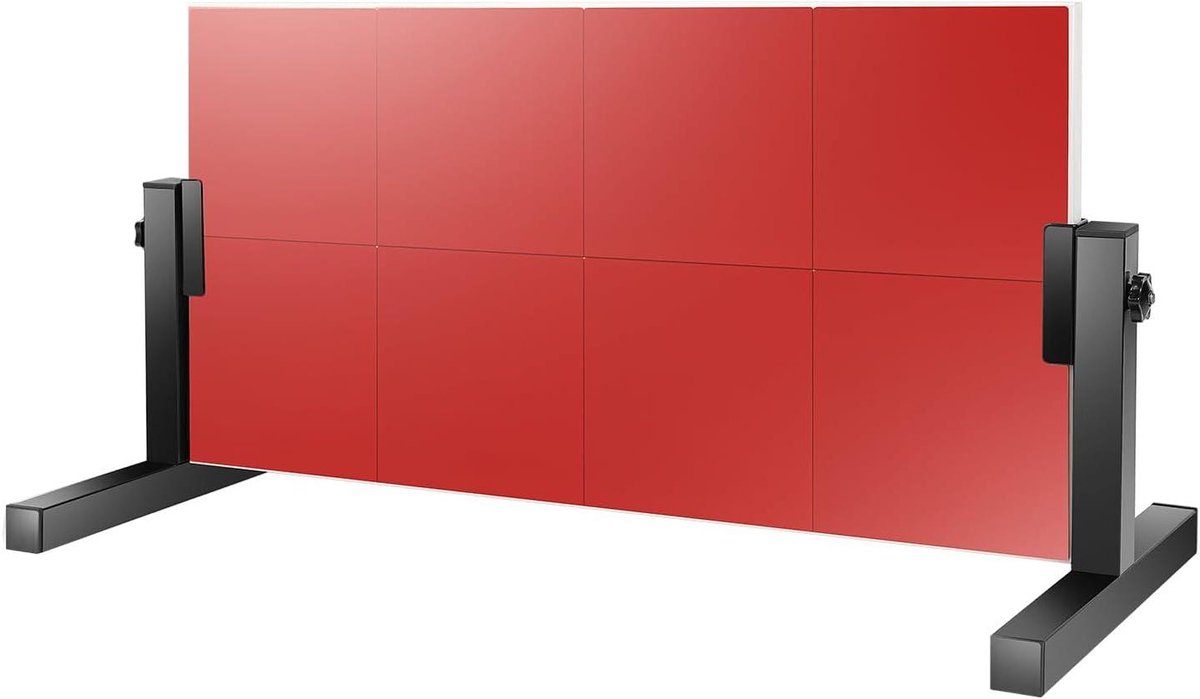 Tafeltennis Rebound Board - Ping Pong Trainer - Zelf Training - Verstelbare Hoek - 66.5 cm - Rood Zwart