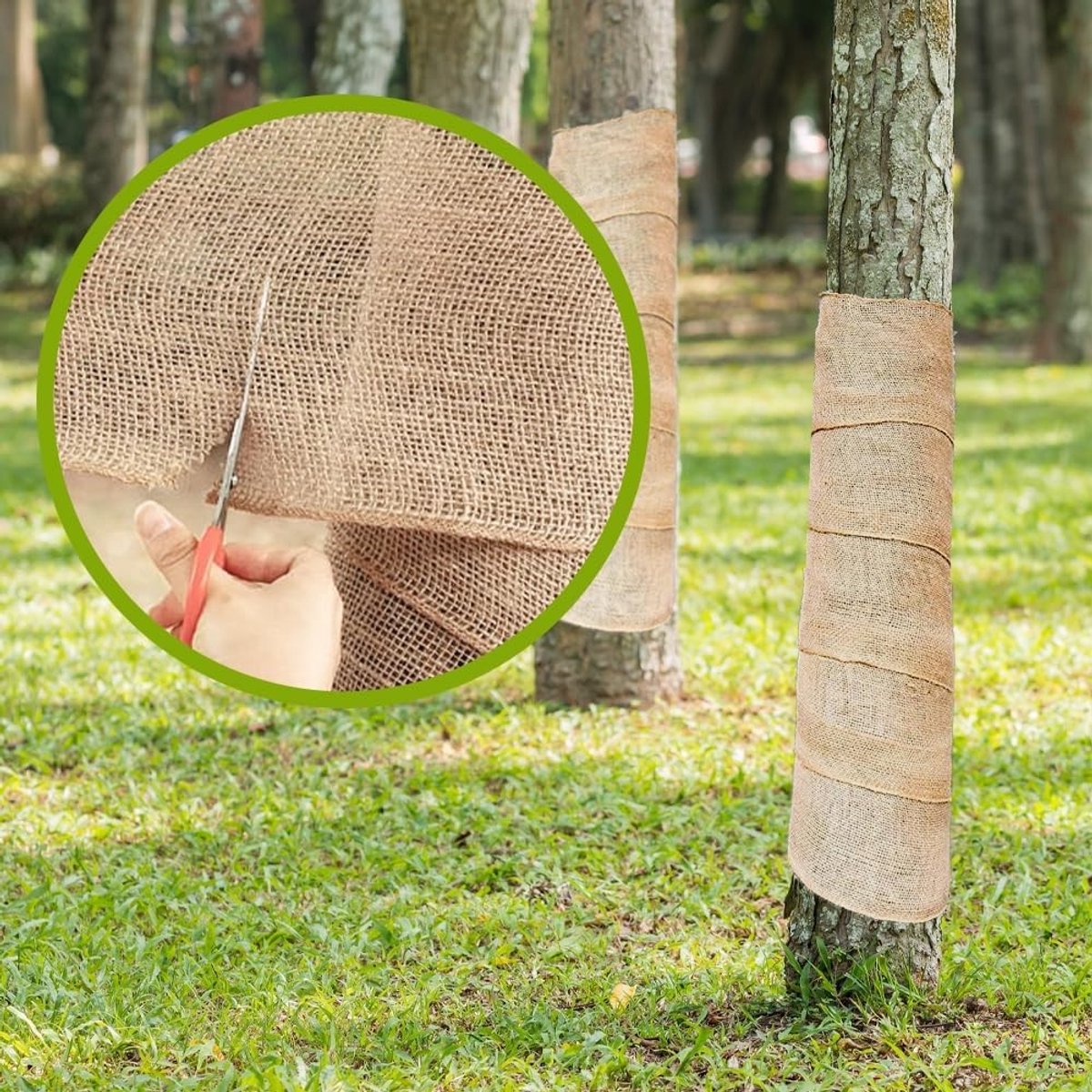 Natuurlijke Jute Boom Bescherming, Winter Bescherming voor Planten en Struiken, Antivries Bandage voor Optimale Warmte en Vochtigheid