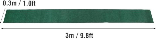 Golden crown - Putting Green - Golf oefenmat - Draagbaar en compact - 0,3 x 3 m - Indoor Outdoor Golf - Perfect voor tuin en training van Merkloos — afbeelding 5