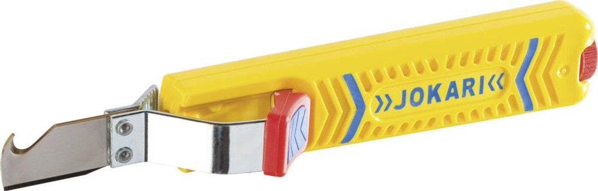 SnelShoppen - Jokari Kabelmes met Hakmes - Titanium Nitride Gecoat Lemmet - Werkbereik Ø 8-28mm - Perfect voor Elektriciens en Klussers