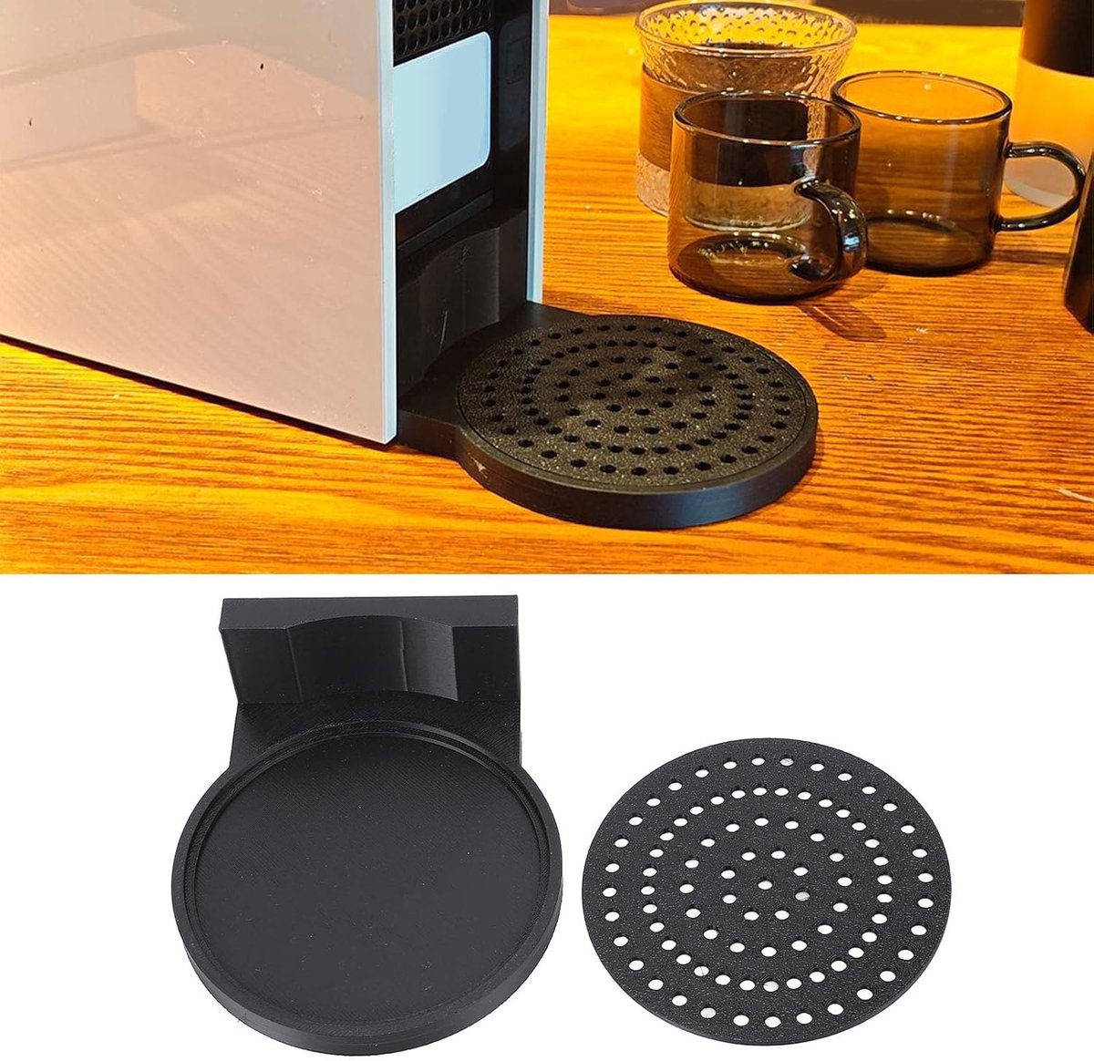 Lekbak Koffiemachine - Druppelvanger Aanrecht - Aanrecht Schoon Houden - Slank Lichtgewicht Ontwerp - 12 x 11 x 4 cm