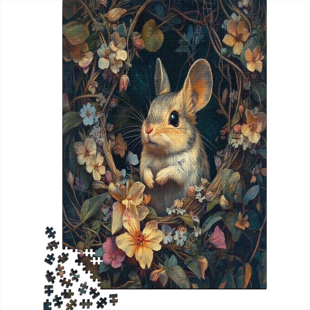 Konijnenpuzzel - Volwassen Puzzel - Ontspanning - Hoge Kwaliteit Druk - 75 x 50 cm - Stijl-4