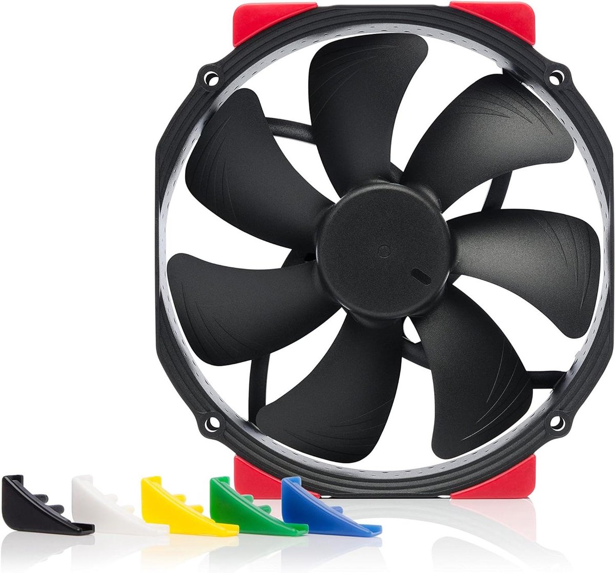 Stille PC Ventilator - Computer Koeler - Component Koeling - Verwisselbare Kleurdelen - 140mm - Zwart
