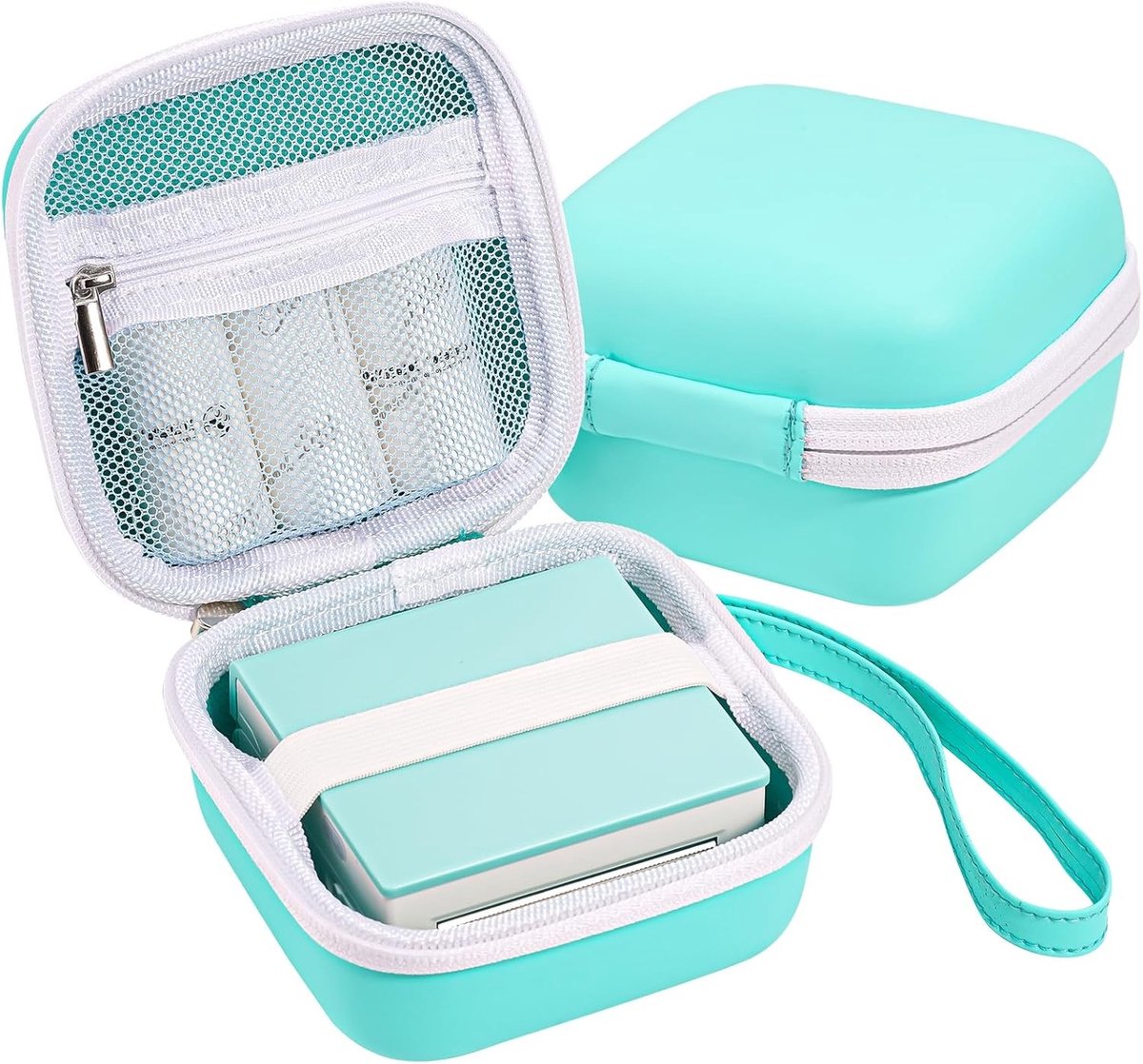 Mini Fotoprinter Tas - Harde Bescherming voor Draagbare Printers, Reisopslag en Accessoires - Blauw