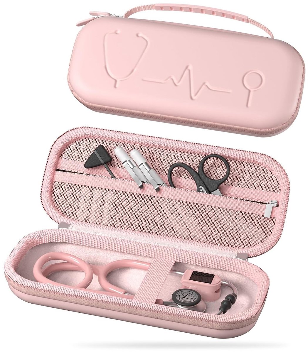 Stethoscoop Etui Geschikt voor Medi-Inn, 3M Littmann en MDF Modellen, Ideaal voor Classic III, Roze, Bescherming en Draagbaarheid
