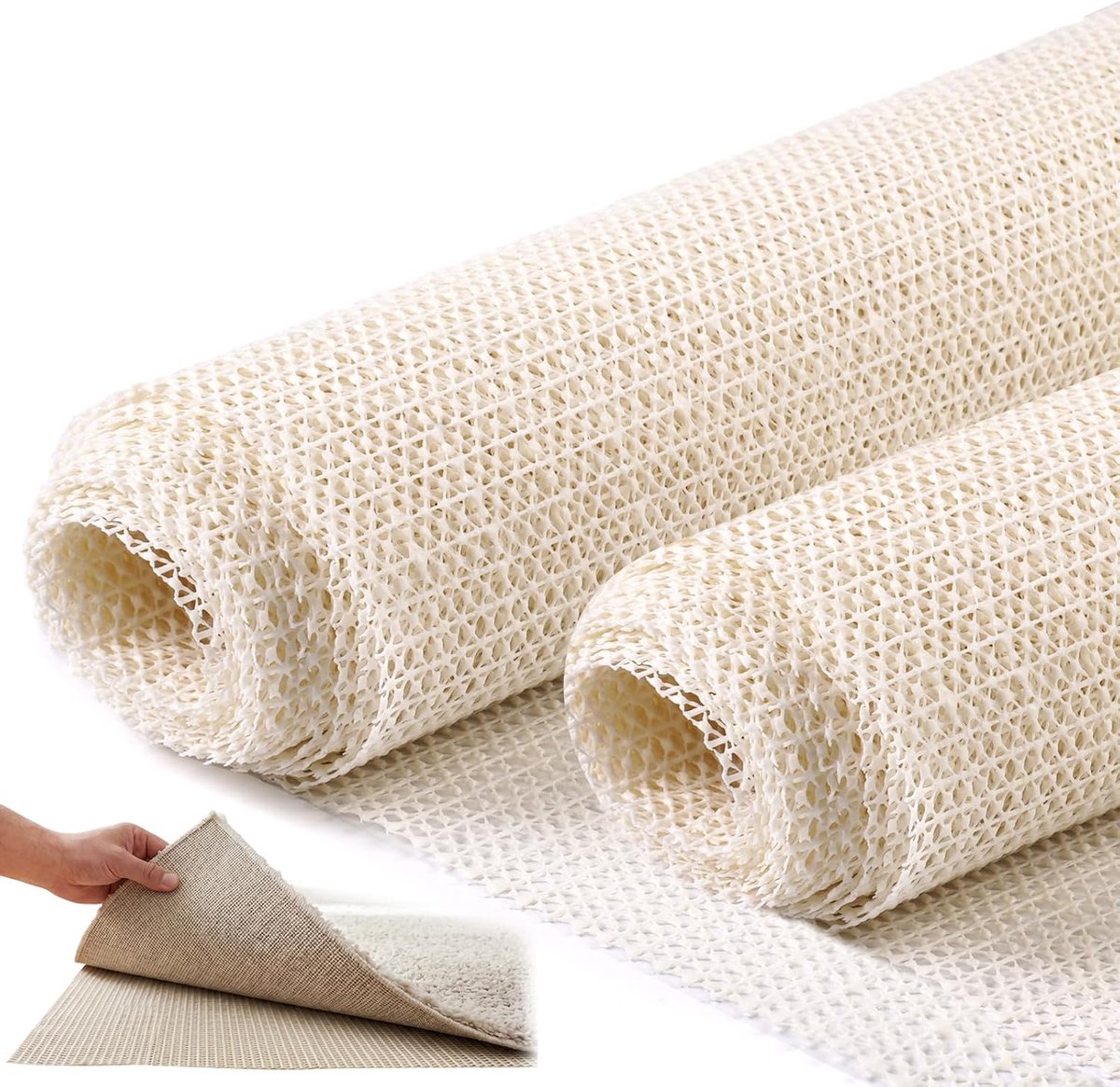 2 Stuks Antislipmat voor Tapijt 70x200 cm PVC Antislip Onderlegger | Antislipmatten voor Tapijten Op Maat Te Knippen, Antislip-Onderleggers voor Tapijten, Matrassen, Kussens, Lades, Planken