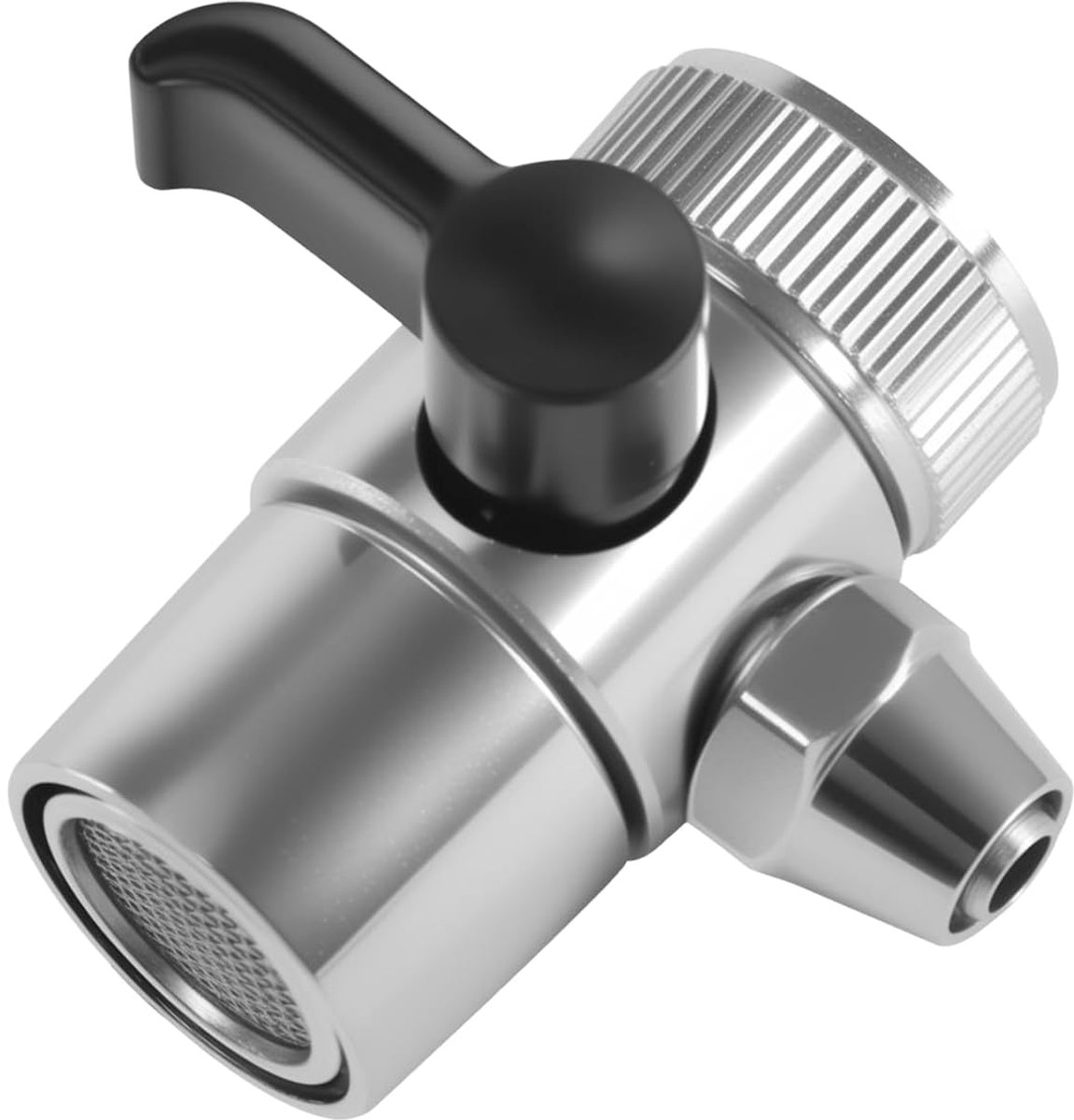 5/16 inch OD verchroomde kraan, omschakelventiel, 5/16 inch waterfilter, waterkraan, omschakelventiel, universele wateraansluitset voor waterreiniger, werkblad, waterfilter (enkele snede schakelaar)