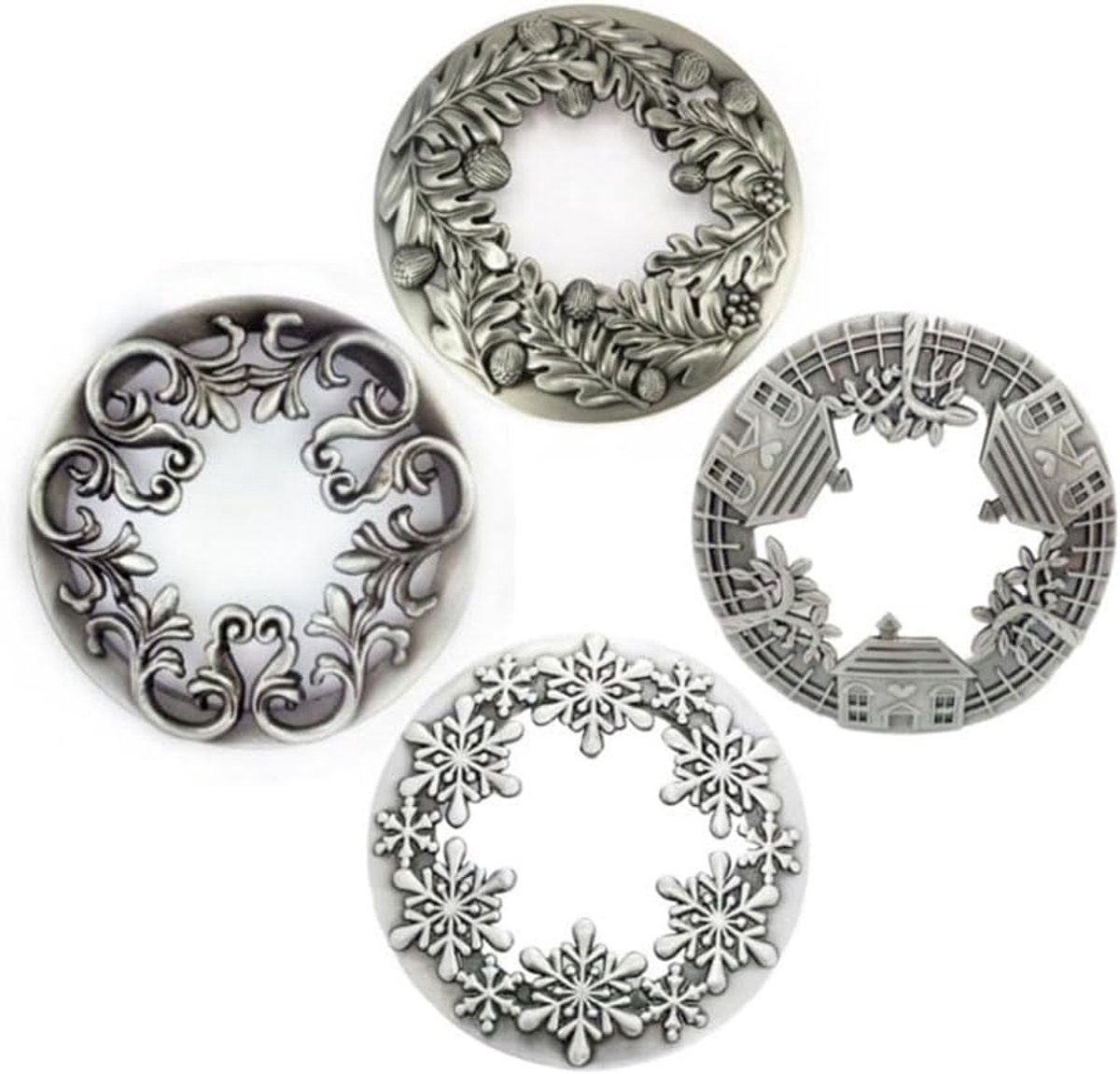 Kaarsendeksel kaarsen in glas kaarsendeksel van metaal, helpt kaarsglazen gelijkmatig te branden, kaarsenaccessoire, kaarsenopzetstuk Illuma-deksel voor Yankee Jar Candle, 4 stuks, zilver