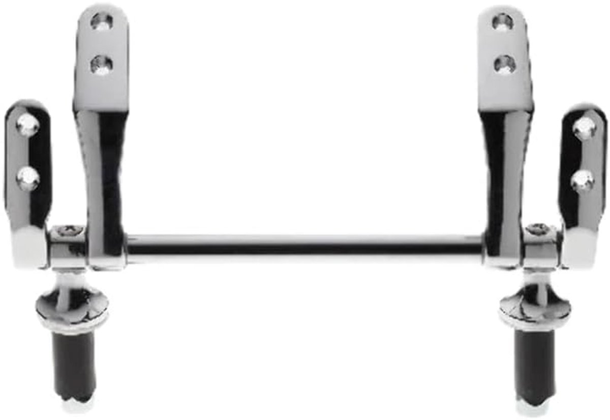 Toiletbril Scharnieren - Bevestigingsset Toilet - Badkamer Reparatie - Bovenaf Schroefbaar - 16 cm Asafstand - Chroom