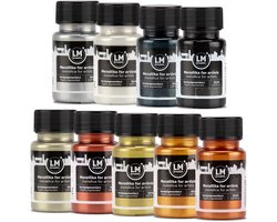 LM-Kreativ Metallika for Artists Opulence - metallic acrylverf set - 9 x 50 ml - hoge dekking en lichtvast