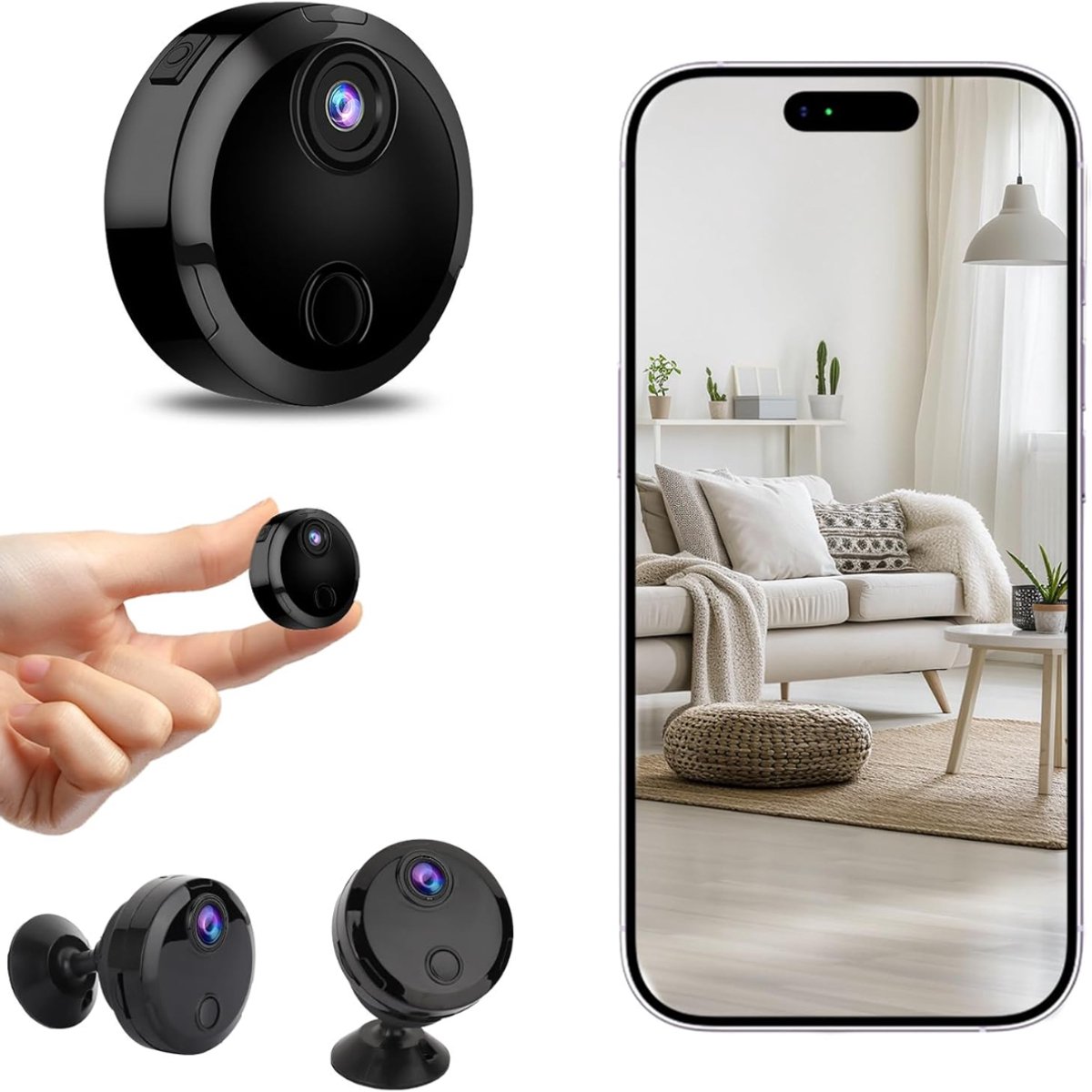 Zavio® Mini Spionagecamera - Verborgen Camera - Beveiliging Thuis -Zwart