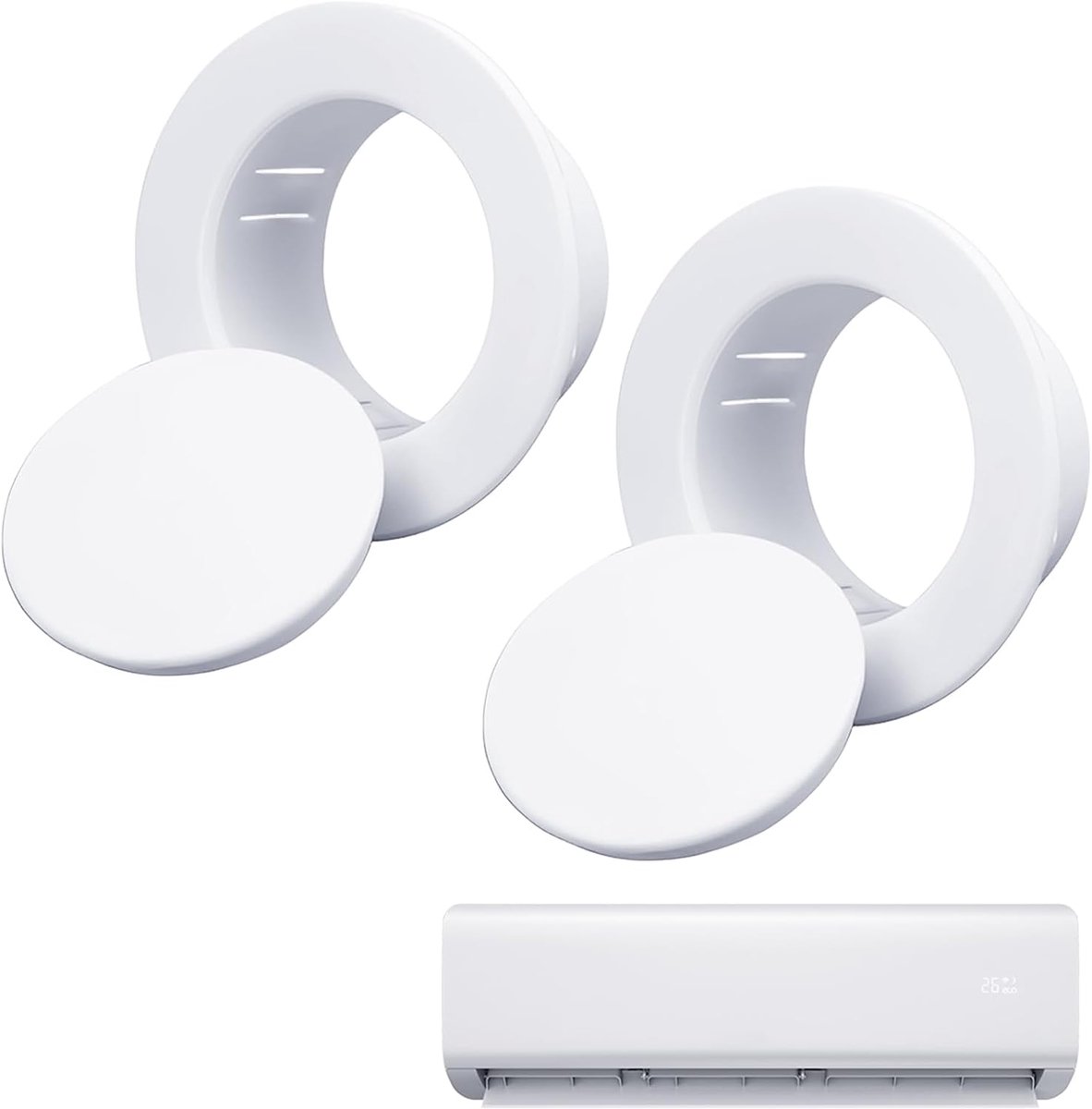 2 stuks wandgatafdekking, gatstop, ronde elektrische afdekplaat, ronde wandplaat, decoratieve afdekking voor wandgaten, beschermkap (70 mm)
