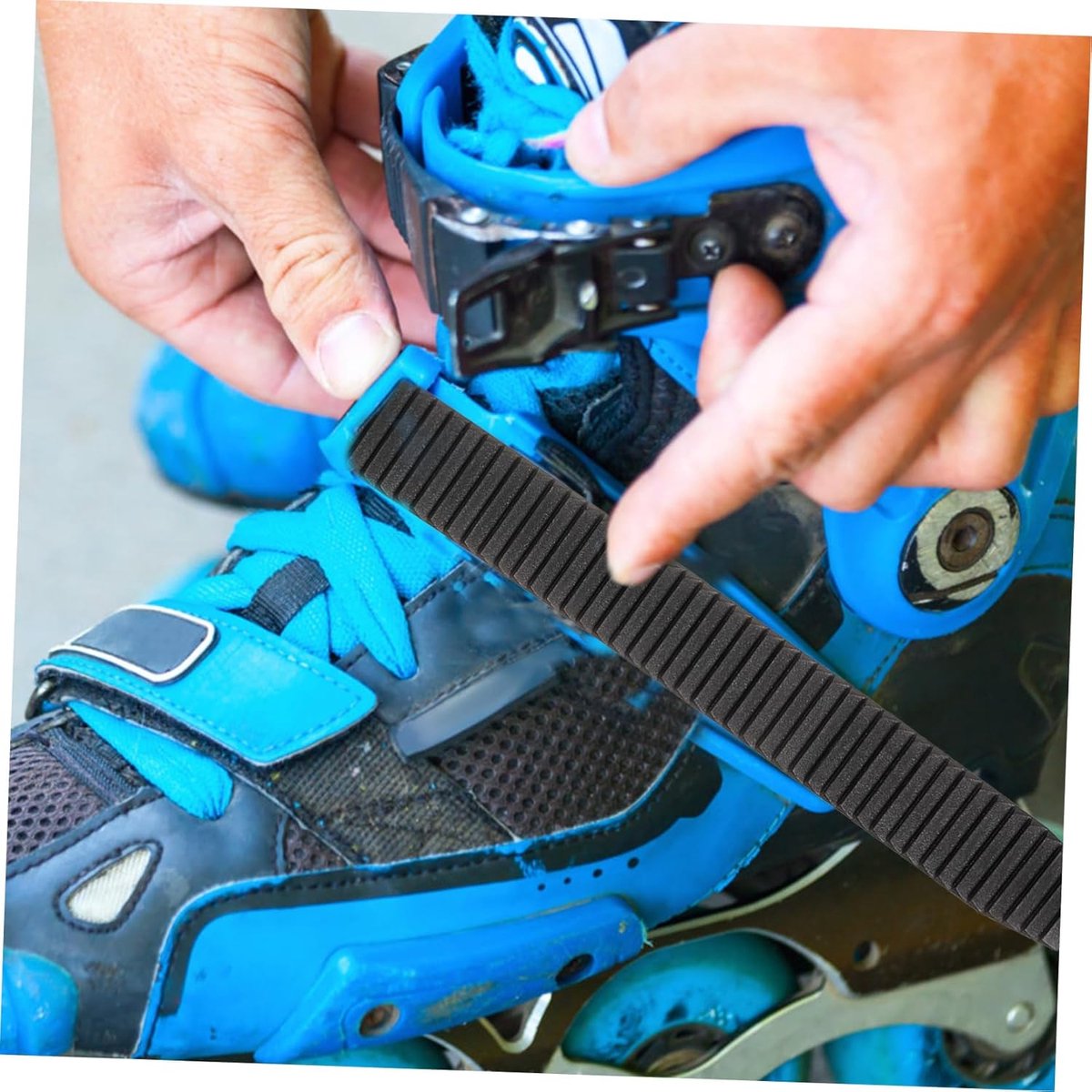 Rolschaats-gespriem, vervanging voor inline skates en rolschaatsen, duurzaam TPR pvc-materiaal met schroeven, eenvoudige montage voor een veilige grip bij het skaten