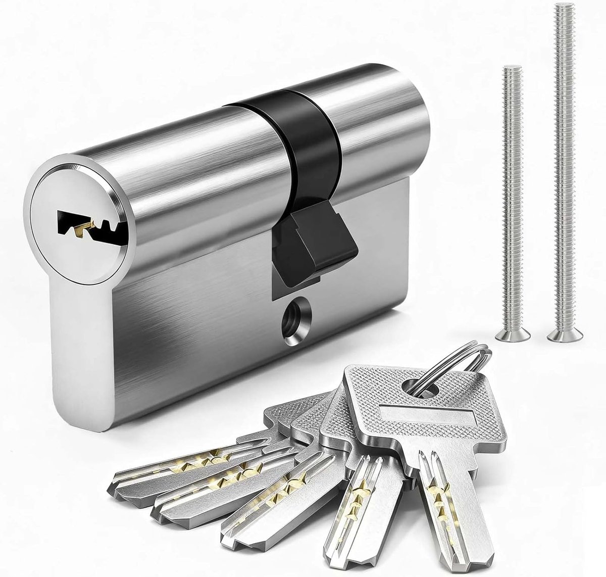 sluitcilinder 25/40, profielcilinder, Euro-cilinderslot, sluitcilinder, cilinderslot 65mm met 5 messing sleutels