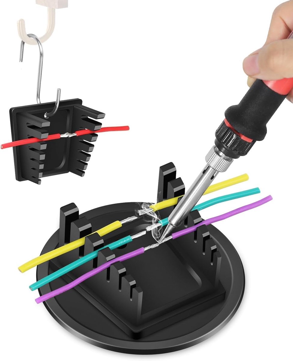 hand solderen, Toolour helpende handen met aluminium basis 4 flexibele metalen armen en krokodillenklemmen, PCB-houders voor PCB/handwerk/modelbouw