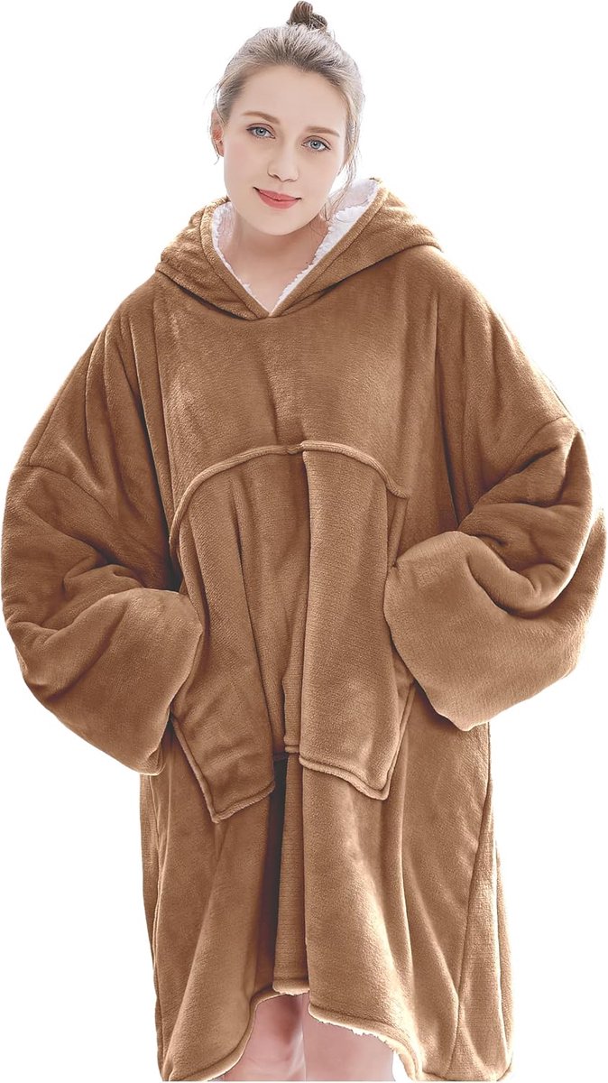 Sweatshirt met capuchon,Origineel dekensweatshirt,Superzachte gezellige warme comfortabele gigantische hoodie,Geschikte capuchontrui voor volwassenen, heren, dames, tieners