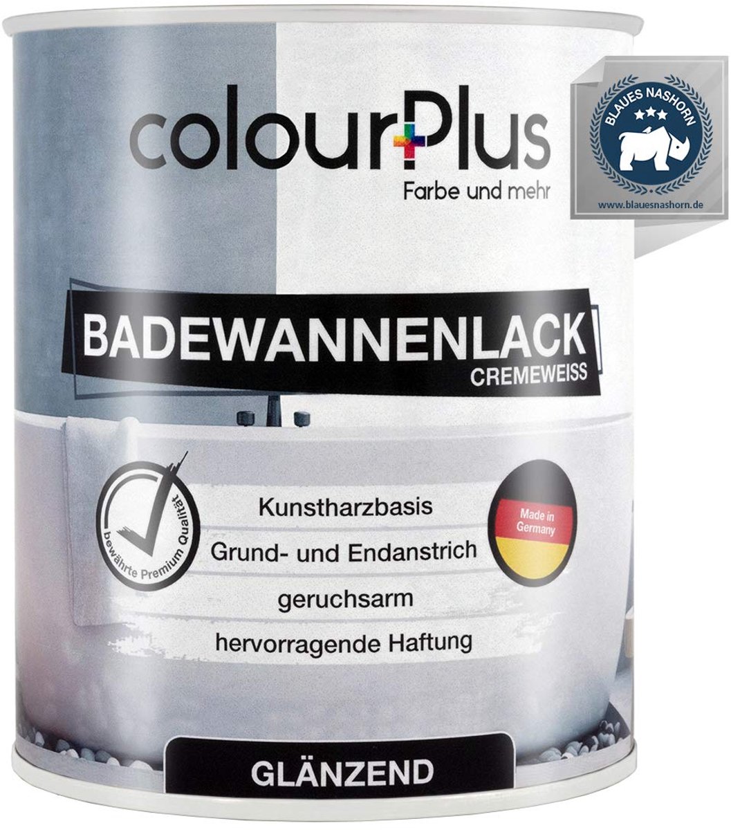 ColourPlus Farbe und meer BA10005 - Badkuiplak sanitairlak - Creme wit hoogglans - 2,25 l 1 component waterbestendig