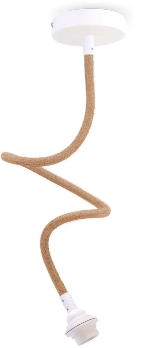 Hanglamp TWIST natuur - 1 fitting wit