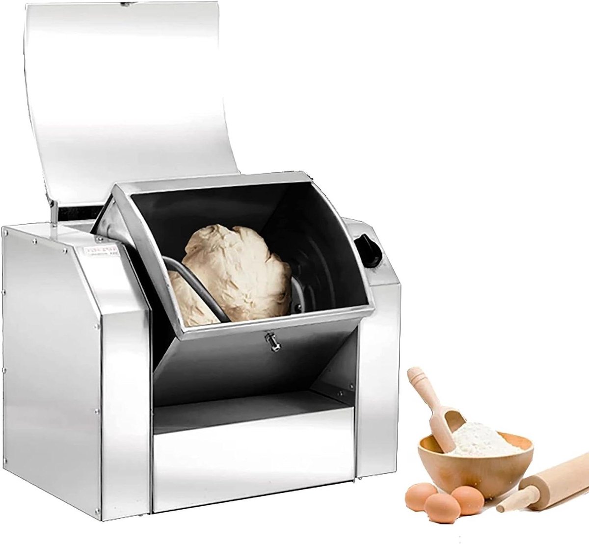 Stand Mixer - Deegmixer Keukenmixer - Bakken Deeg Kneden - Roestvrij Staal - 5 kg - Silver