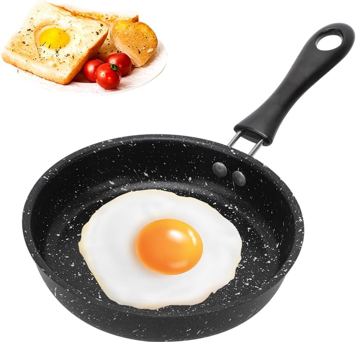 RANJIMA Mini-pan, diameter 16 cm, kleine pan, anti-aanbaklaag, inductiepan met hittebestendige handgreep - ShopVlot