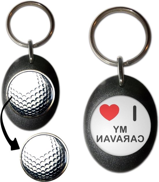 Golf Bal Marker - Sleutelhanger Accessoire - Sport Praktijk - Magnetisch Ontwerp - 25mm Token - Zwart — afbeelding 3