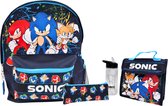 Sonic the Hedgehog 5-delige Schoolset voor Jongens met Rugzak, Lunchtas, Drinkfles en Etui
